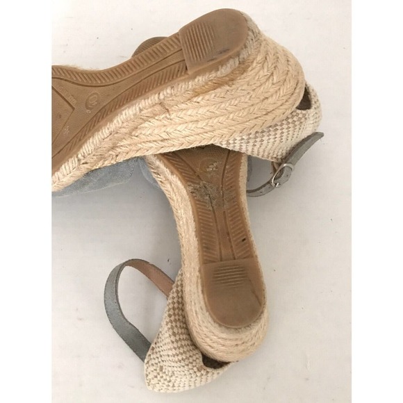 Paseart | Women's Gray Round Toe Espadrille Wedge Sandals Size 40 - Picture 8 of 10